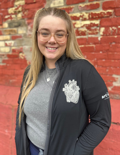 Emergency Department Heart & Lungs Women's Black Track Jacket