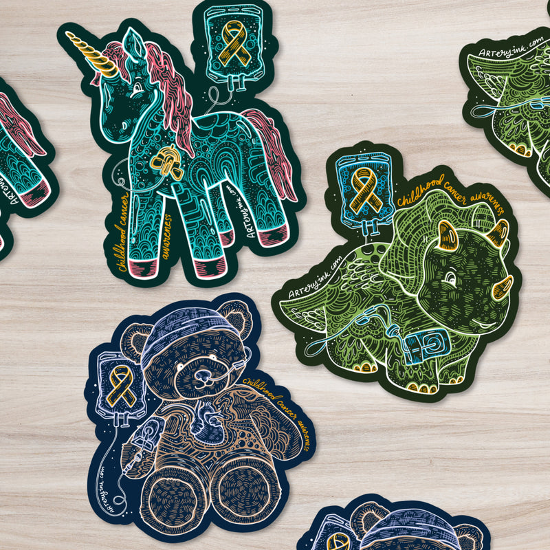 Childhood Cancer Awareness Month - Vinyl Sticker Pre-Order