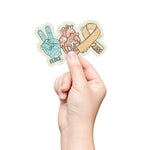 Childhood Cancer Awareness Month - "Peace, Love, Cure" Vinyl Sticker Pre-Order