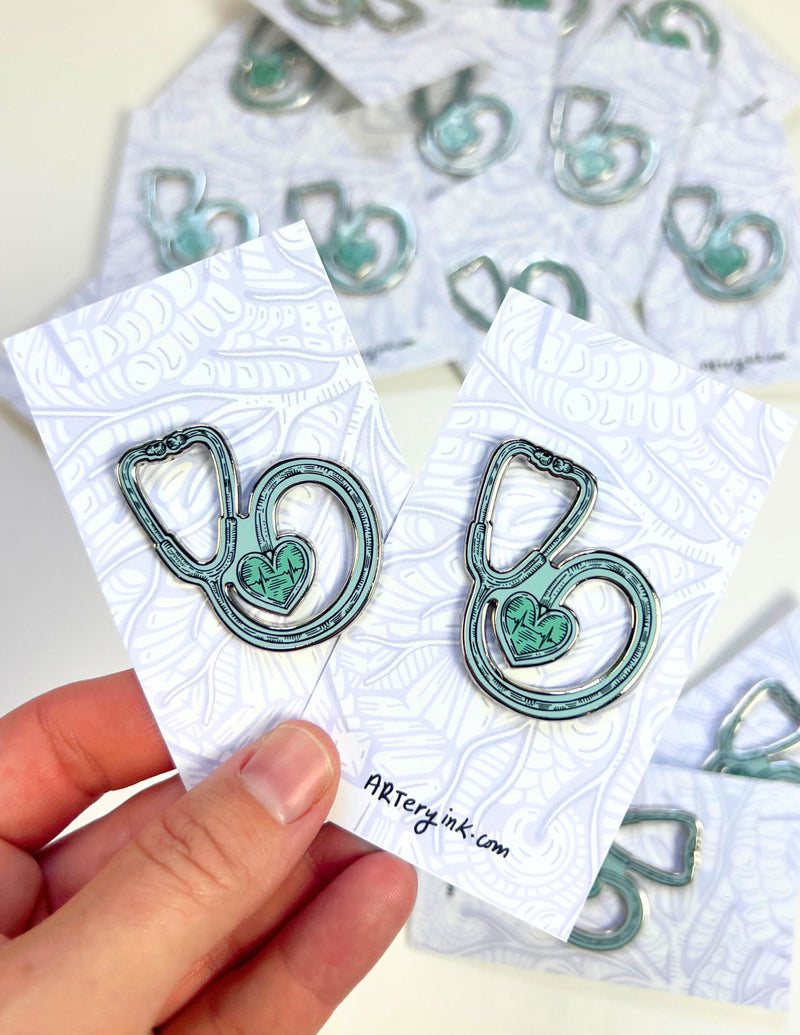Enamel Stethoscope Pin