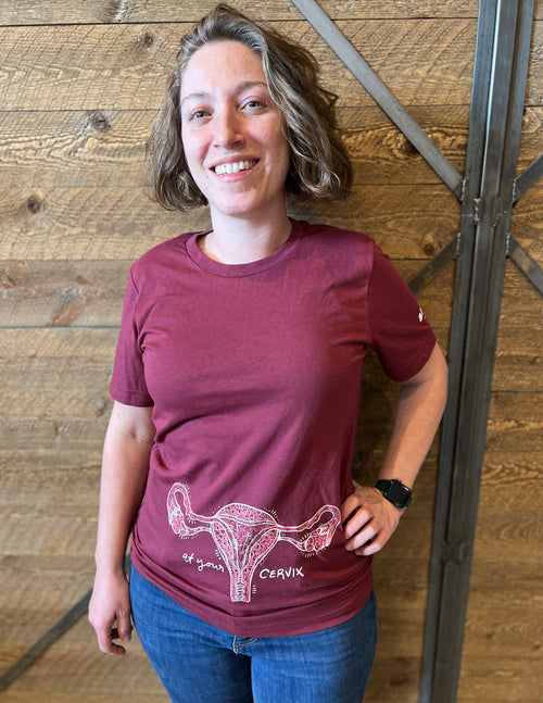 "At Your Cervix" Uterus Unisex T.Shirt