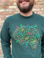 Brain Christmas Lights Unisex Crewneck Sweatshirt