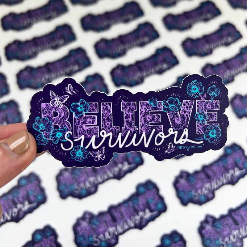 "Believe Survivors" Vinyl Sticker