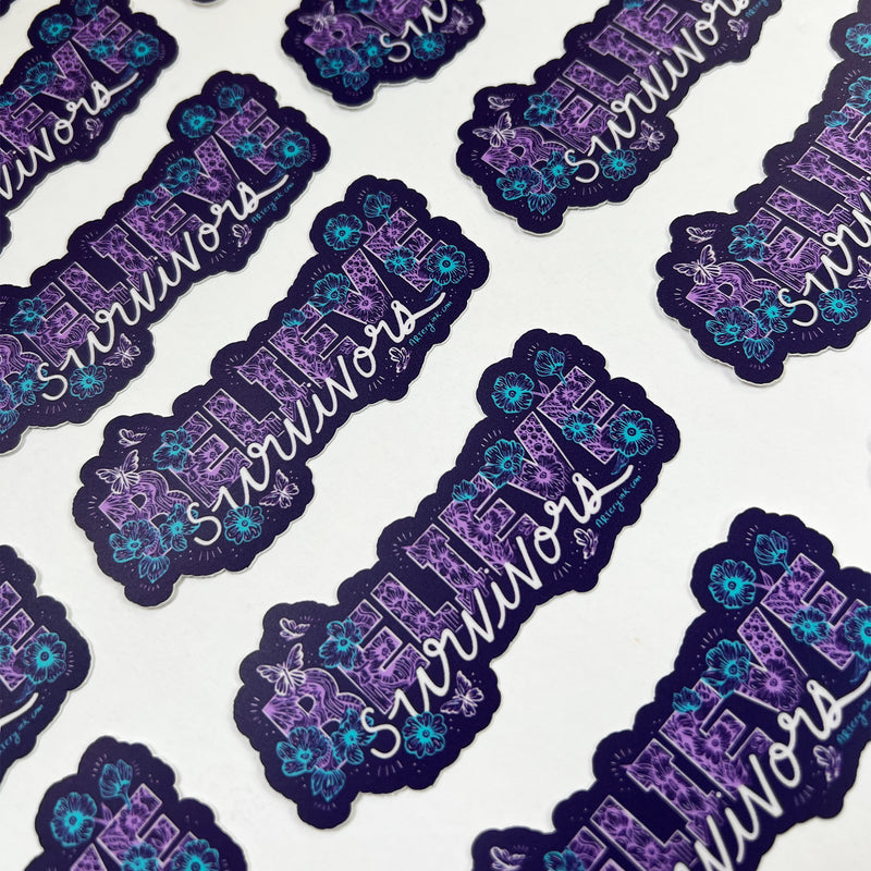 "Believe Survivors" Vinyl Sticker