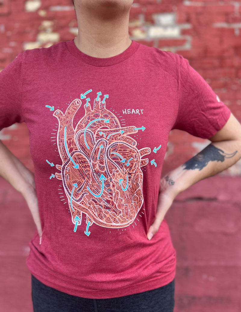 Blood Flow Heart Unisex T.Shirt