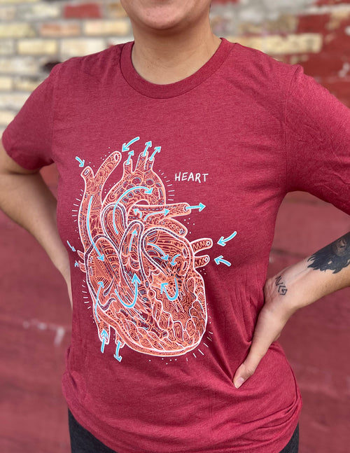 Blood Flow Heart Unisex T.Shirt
