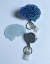 Brain Badge Reel - Purple & Green