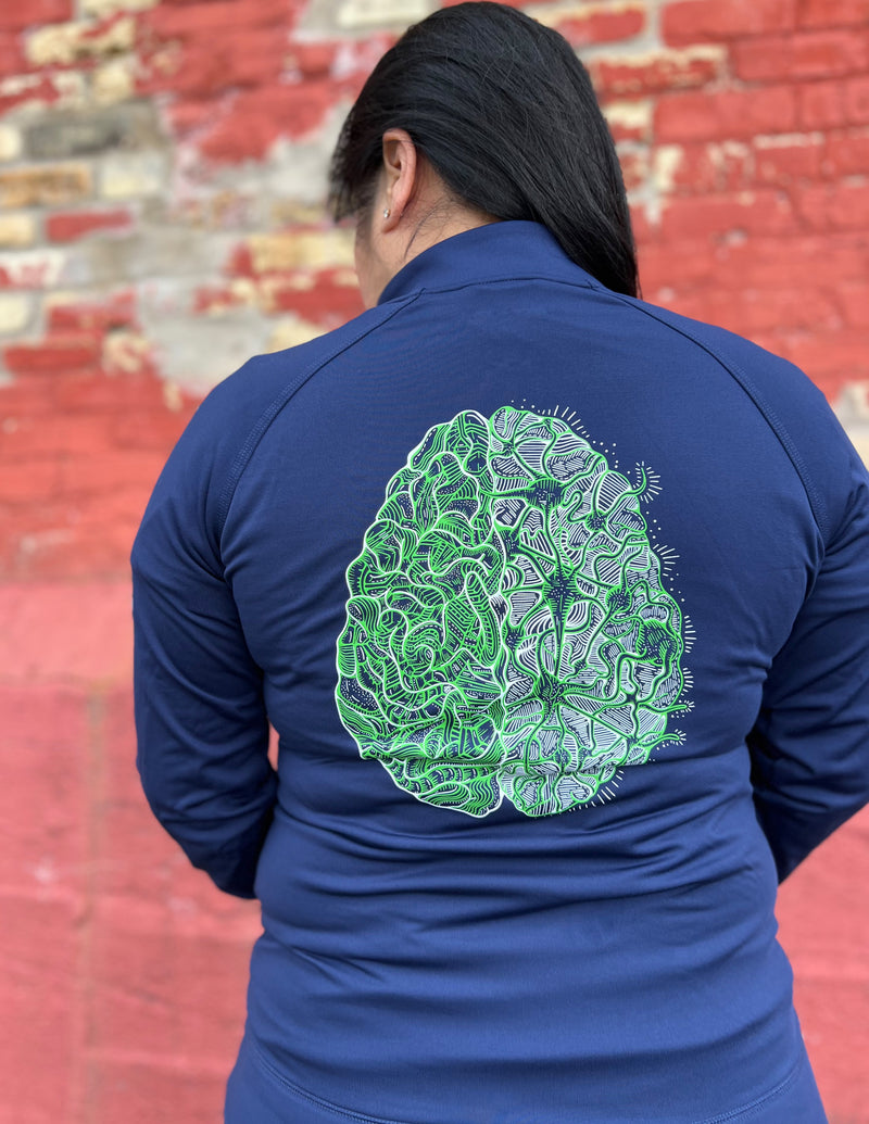 Brain & Neurons - Women's Navy Cadet Jacket