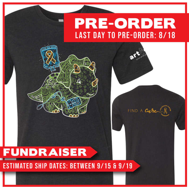 Childhood Cancer Awareness Dino / "Find A Cure" / Pre-Order