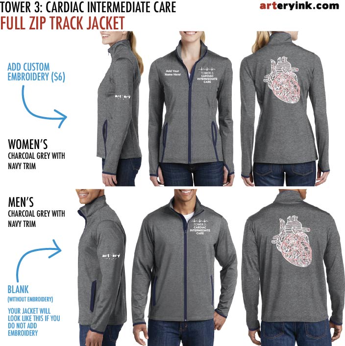 Tower 3: Cardiac Intermediate Care / Anatomical Heart / Track Jacket Pre-Order