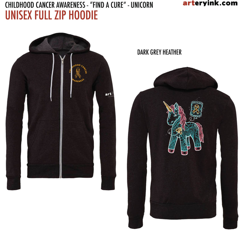 Childhood Cancer Awareness Unicorn / "Find A Cure" / Pre-Order