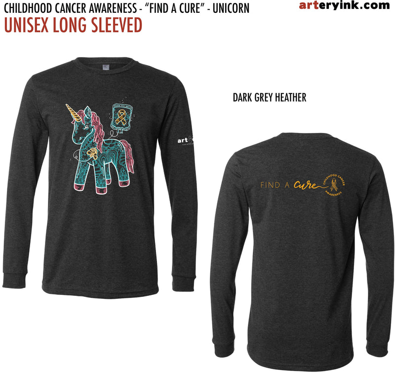 Childhood Cancer Awareness Unicorn / "Find A Cure" / Pre-Order