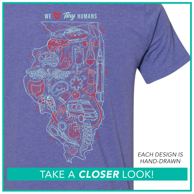 Peds Emergency Department / "We [Heart] Tiny Humans" State of Illinois Collage / Pre-Order