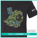Childhood Cancer Awareness Dino / "Find A Cure" / Pre-Order