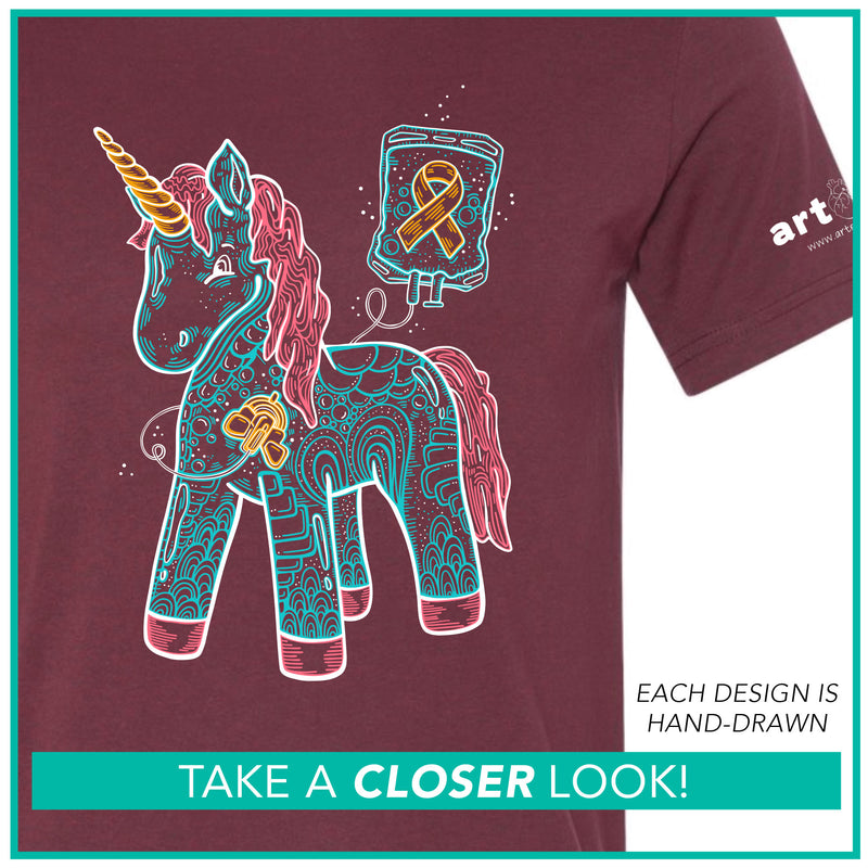Childhood Cancer Awareness Unicorn / "Find A Cure" / Pre-Order