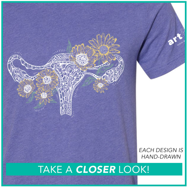 Endometriosis Awareness / Floral Uterus / Pre-Order (Ships 7/17 ...