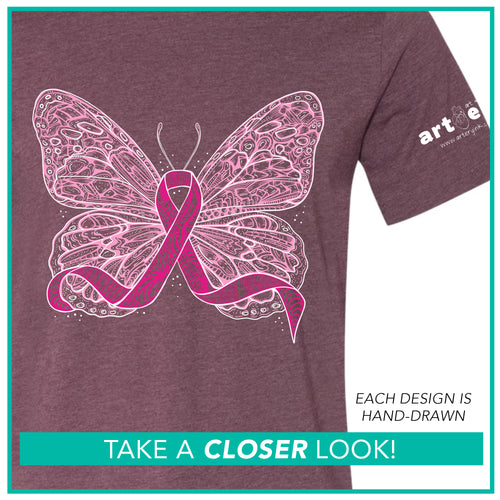 Breast Cancer Awareness / Butterfly Ribbon / Pre-Order