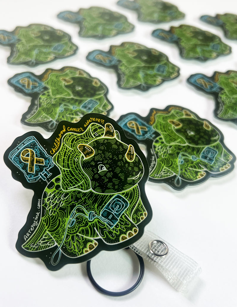 Childhood Cancer Awareness - Dino - Badge Reel
