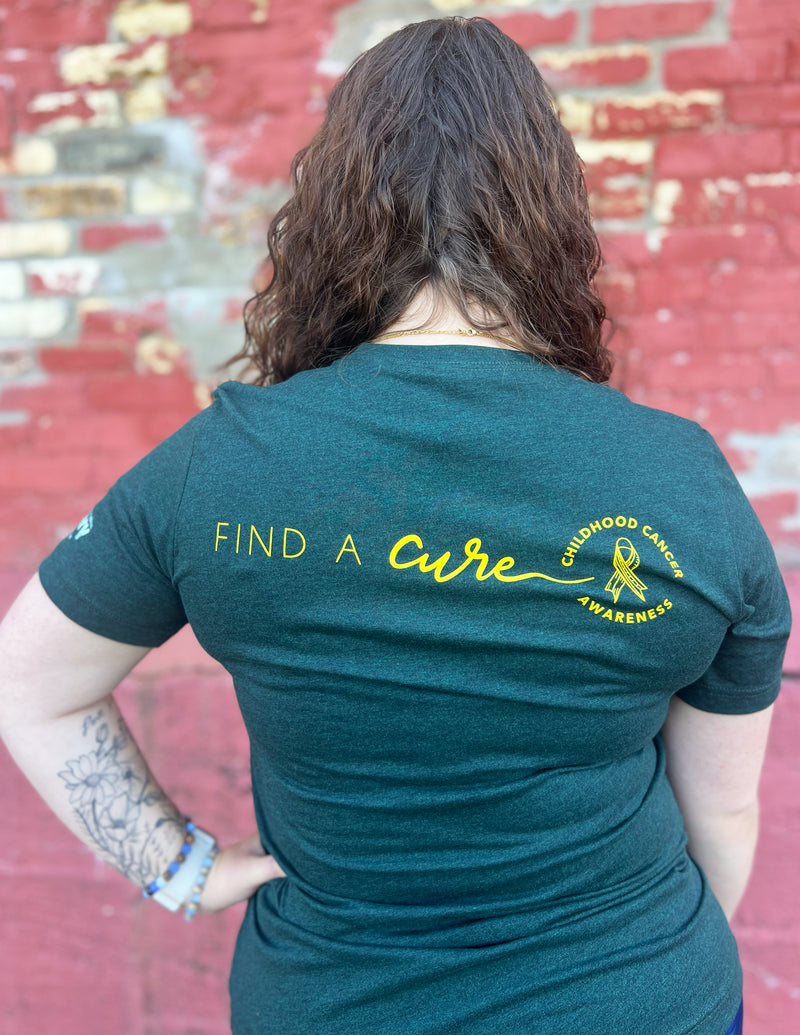 Childhood Cancer Awareness Dino "Find A Cure" Unisex T.Shirt