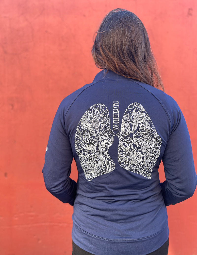 "Emergency Department" Heart & Lungs Women's Navy Cadet Jacket