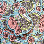 Floral Breast Vinyl Sticker