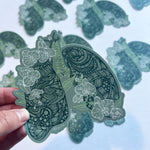 Floral Lungs Vinyl Sticker