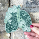 Floral Lungs Vinyl Sticker