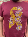 Floral Ribbon "No One Fights Alone" Unisex T.Shirt