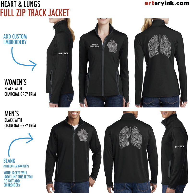 Customizable Heart & Lungs Track Jacket Pre-Order (Ships 12/5)