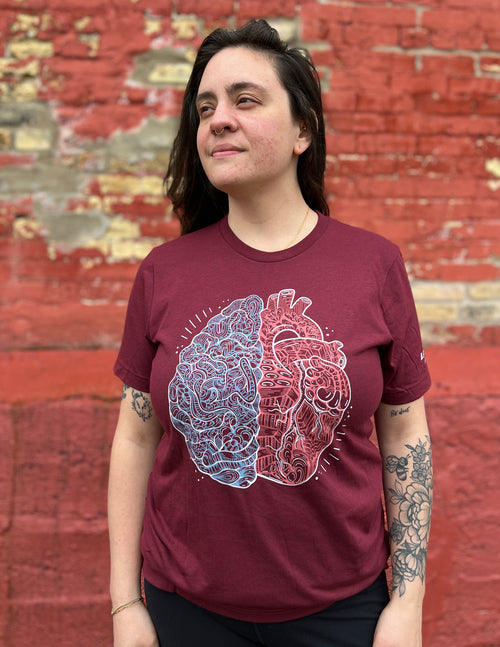 Half Brain Half Heart Unisex T.Shirt