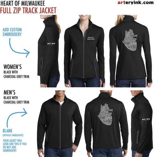 Heart of Milwaukee / Customizable Track Jacket / Pre-Order (Ships 12/5)