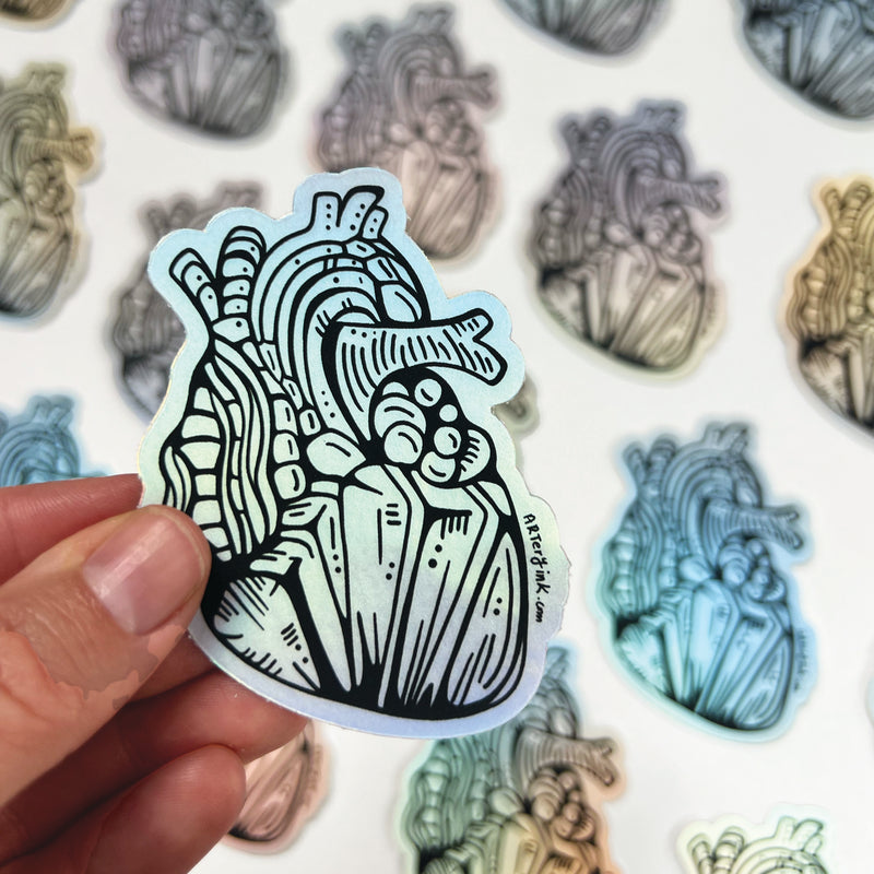 Holographic Mini Heart Vinyl Sticker