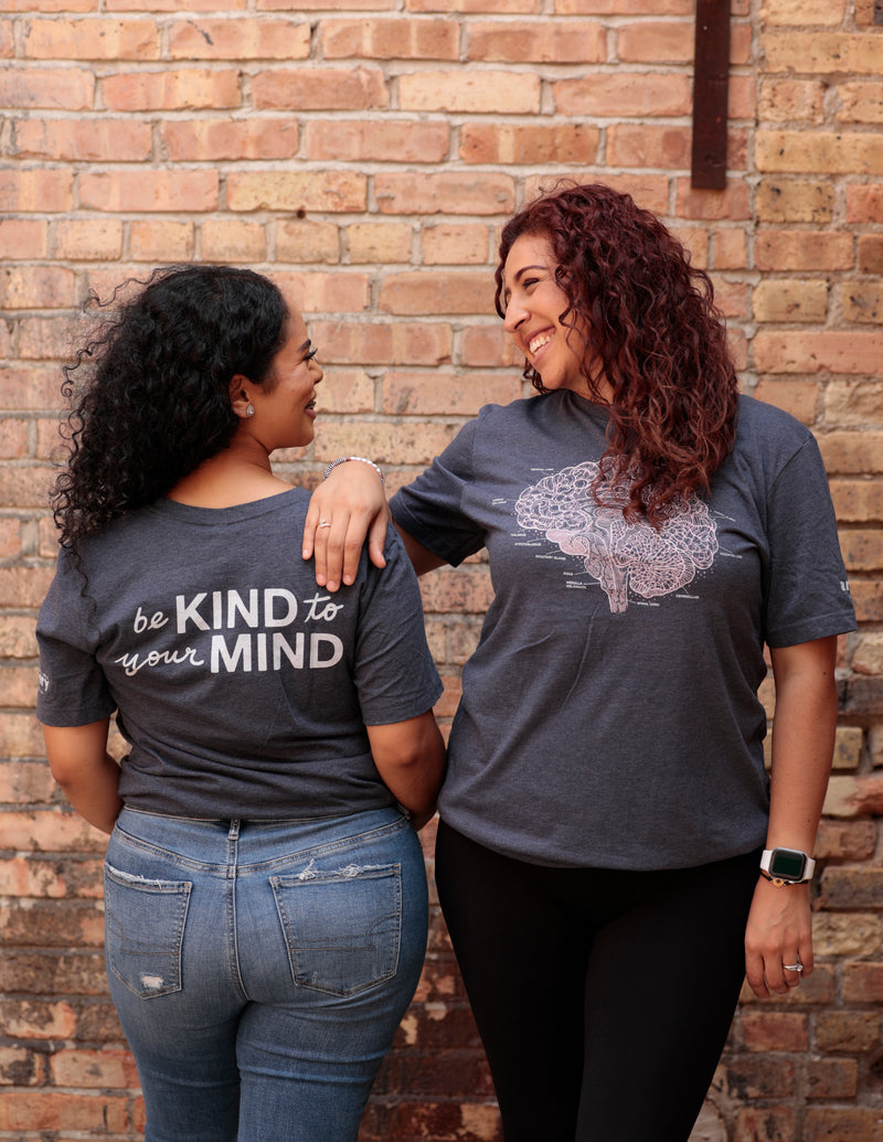 "Be Kind To Your Mind" Anatomical Brain Unisex T.Shirt