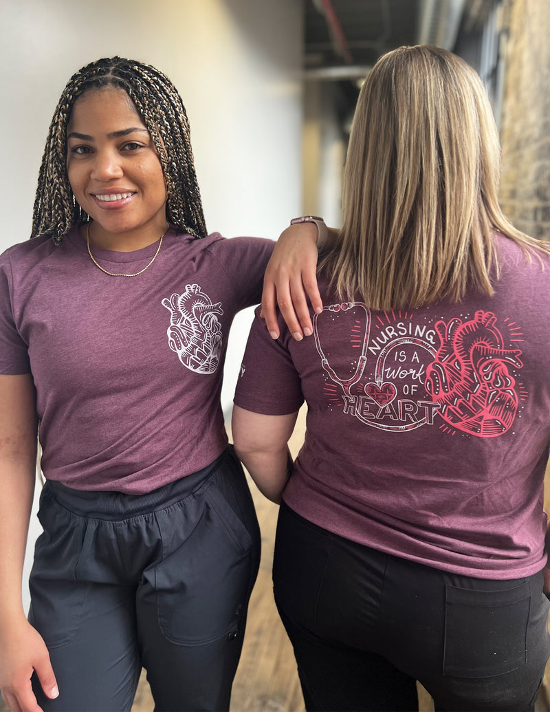 Nursing is a Work of Heart Unisex T.Shirt