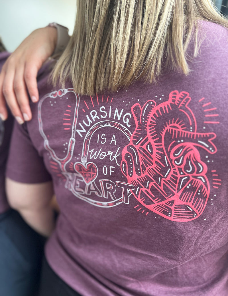 Nursing is a Work of Heart Unisex T.Shirt