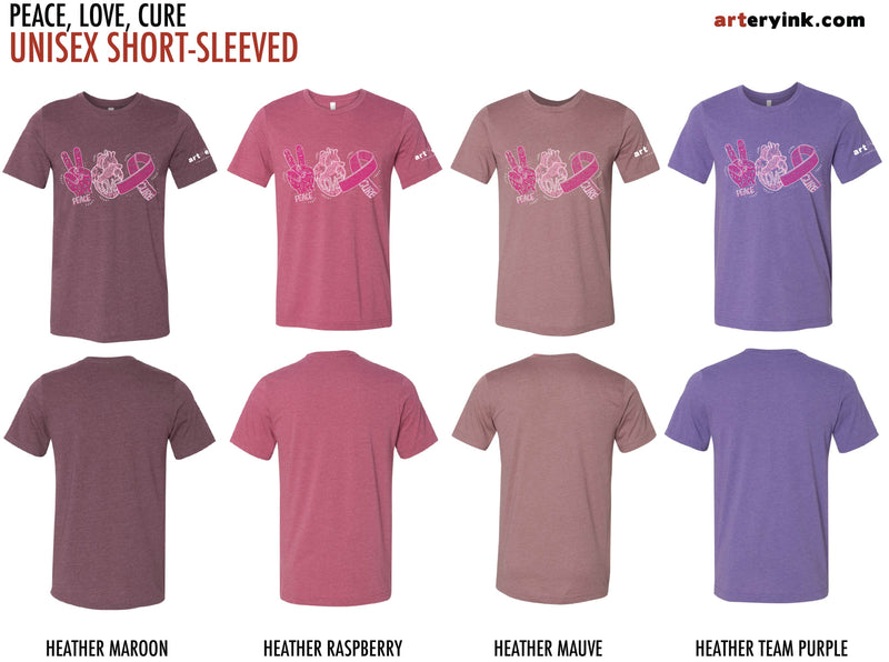 Breast Cancer Awareness Month / Peace, Love, Cure / Pre-Order