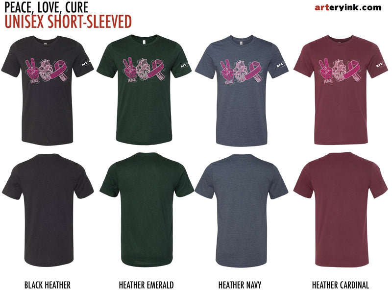 Breast Cancer Awareness Month / Peace, Love, Cure / Pre-Order