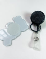 "Peace, Love, Cure" Badge Reel - Pink