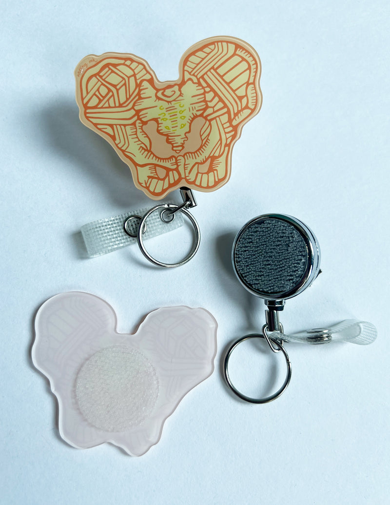 Pelvis Badge Reel - Yellow & Orange