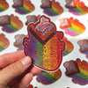 Progress Pride Heart Pride Vinyl Sticker