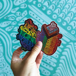 Progress Pride Heart Pride Vinyl Sticker
