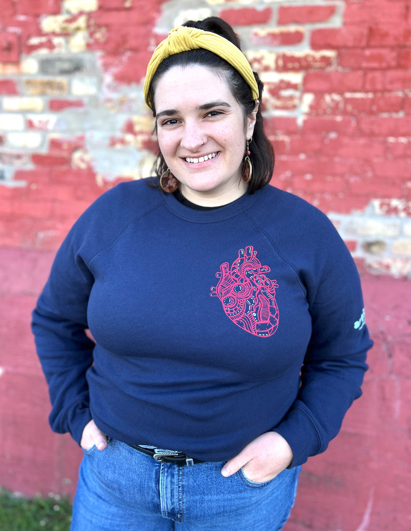 Red Heart & Lungs Unisex Crewneck Sweatshirt