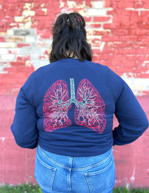 Red Heart & Lungs Unisex Crewneck Sweatshirt