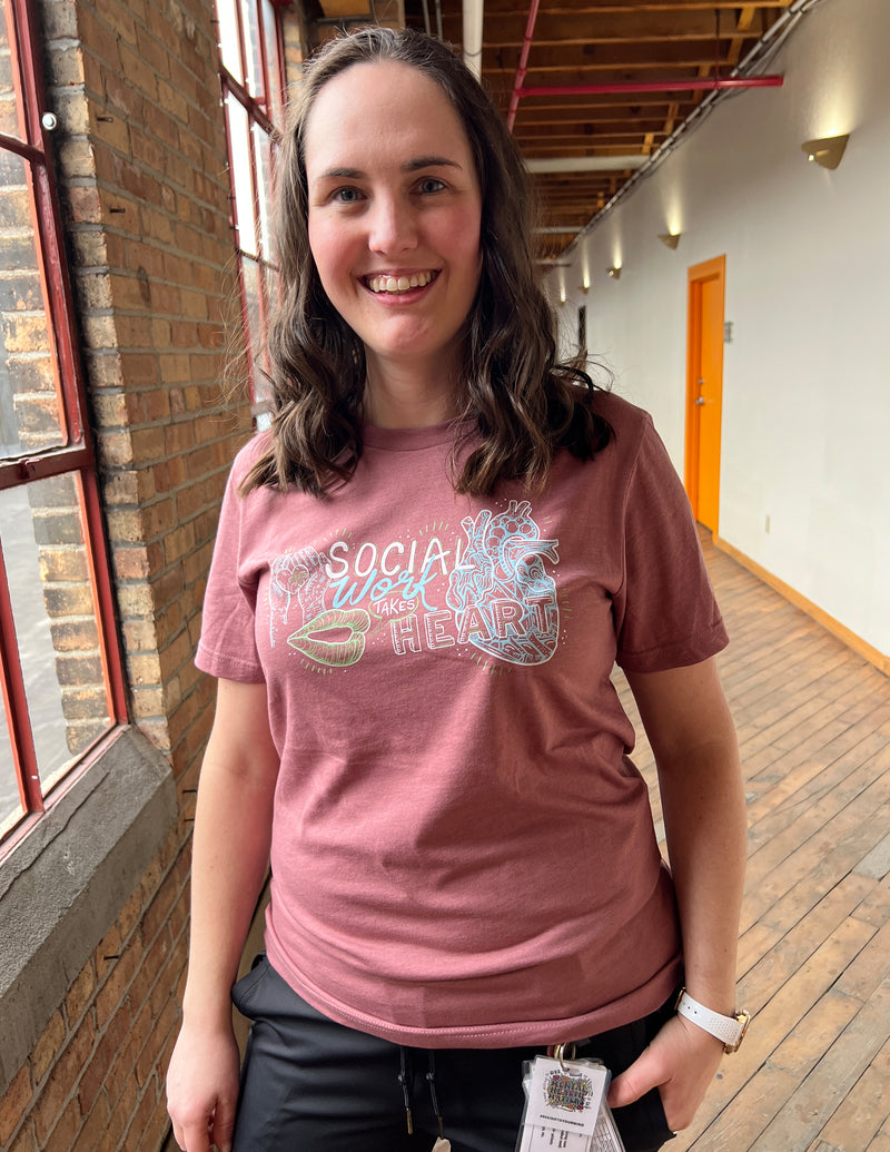 "Social Work Takes Heart" Unisex T.Shirt