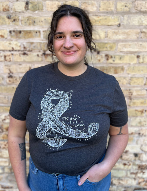 "Support Squad" Mini Icons Cancer Ribbon Unisex T.Shirt