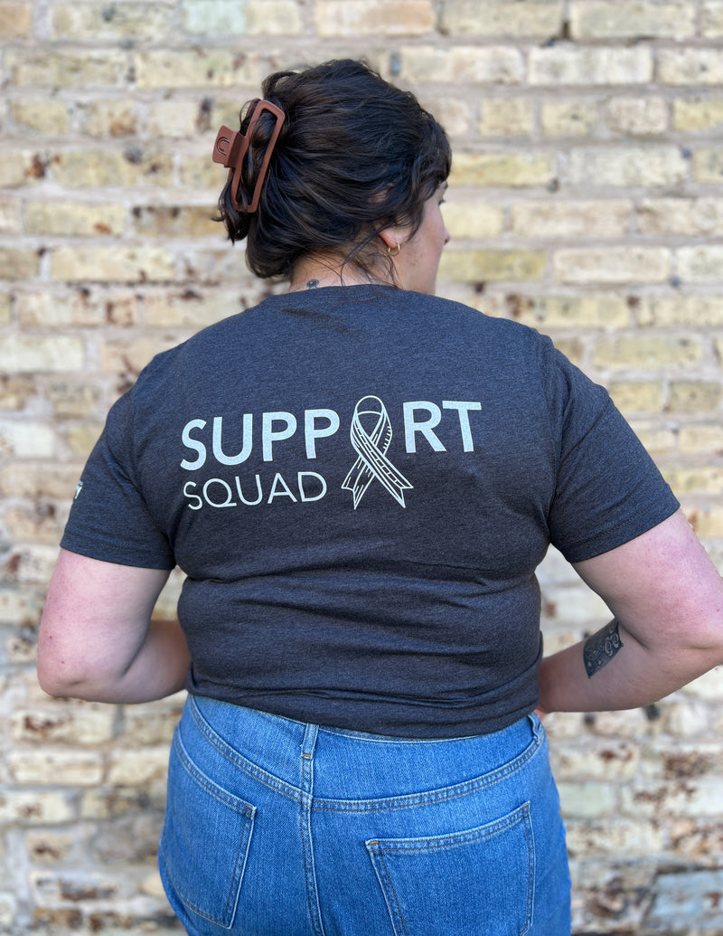 "Support Squad" Mini Icons Cancer Ribbon Unisex T.Shirt
