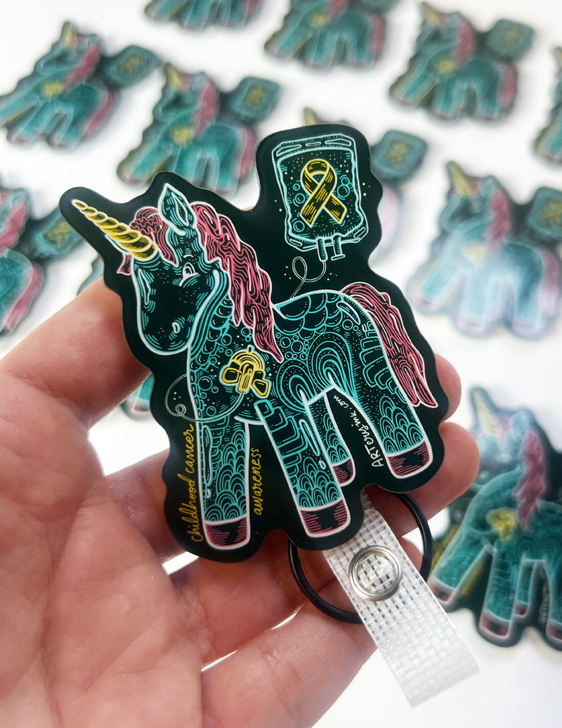 Childhood Cancer Awareness - Unicorn - Badge Reel