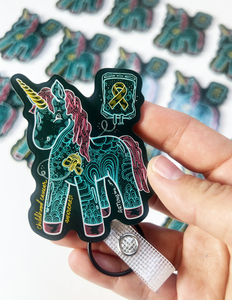 Childhood Cancer Awareness - Unicorn - Badge Reel