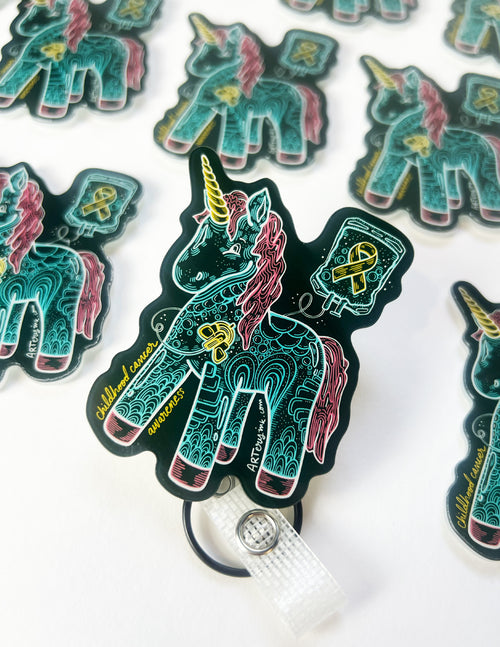 Childhood Cancer Awareness - Unicorn - Badge Reel