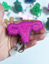 Uterus Badge Reel - Pink & Purple